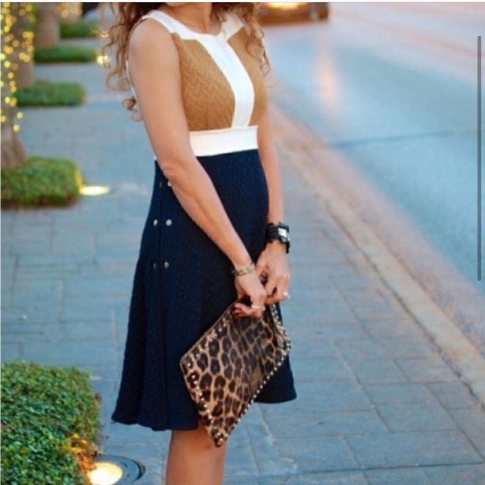 Anthropologie Maeve Colorblock Cable Knit Sweater Dress